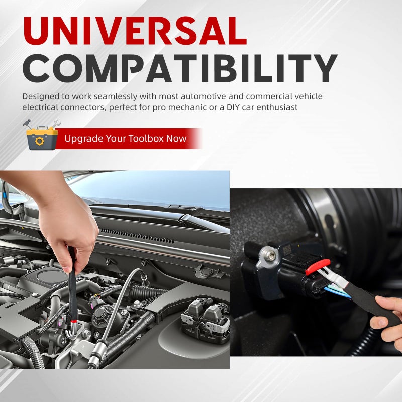 baecel 2-in-1 Automotive Electrical Terminal Connector Separator Removal Tool, Improved Electrical Connector Removal Tool Universal Fit for Car, Truck, Most Vehicles, Black - Image 5
