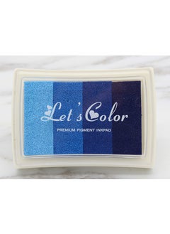 Generic Korean Creative Stationery DIY Gradient Ink Pad 4-Color blue change 