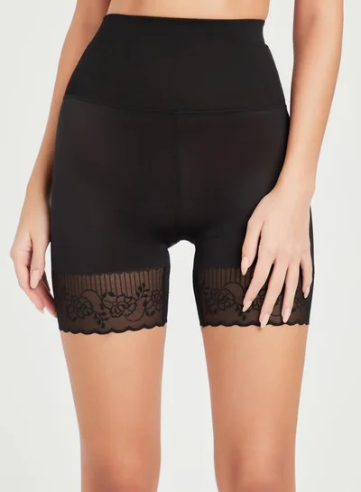Styli Styli Lace Hem Full Shaping Brief Black