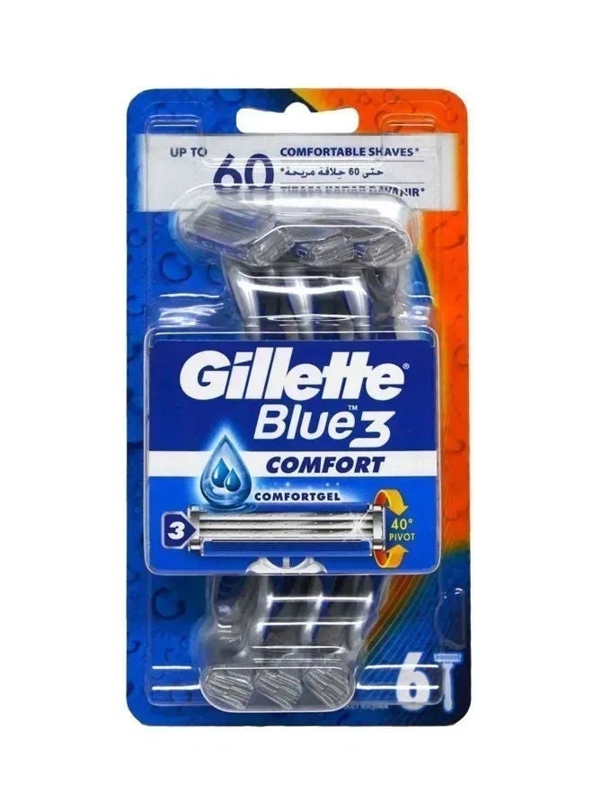 شفرة حلاقة Comfortgel زرقاء 3، 6 قطع