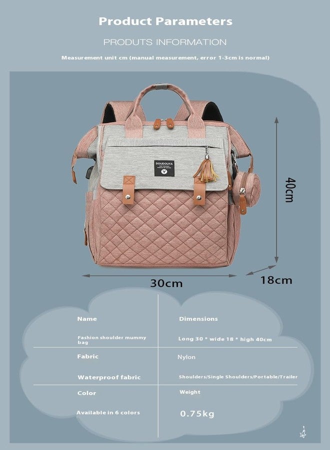 Winnies Diaper Bag for Mothers for Travel | Baby Diaper Bag Backpack with Insulated Bottle Pockets | Maternity Bags for Mother and Baby | Multi-Compartment Mother Bag (Pink) - Image 2