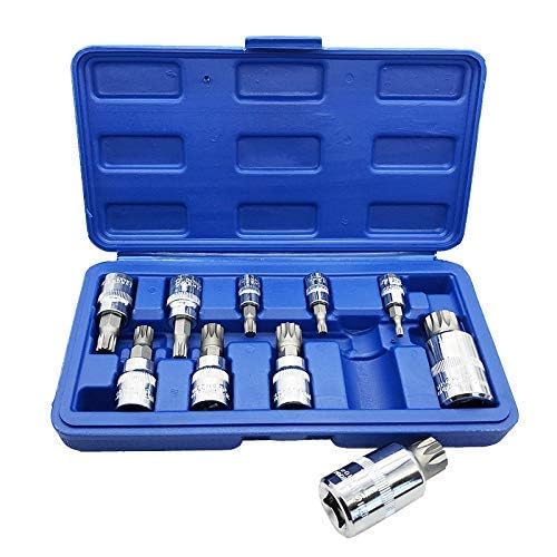 mainpoint XZN Triple Square Spline Bit Socket Set 12 Point Tamper Proof 1/2 1/4 and 3/8 Inch Drive,4mm-18mm,S2 Steel,10 Pieces - Image 3