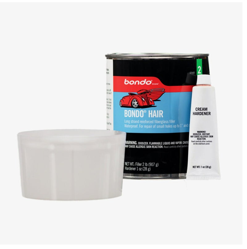 3M Bondo Bondo-Hair Long Strand Fiberglass Reinforced Filler, 00762, 1 Quart - Image 2