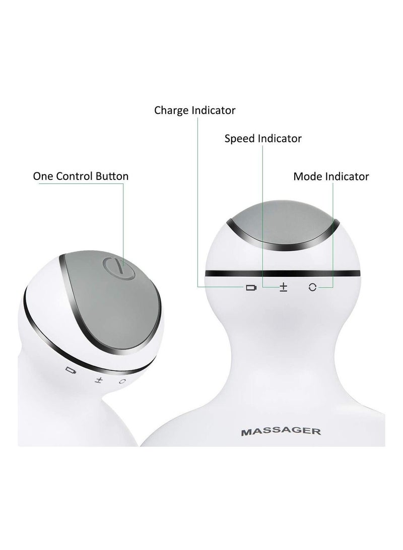 Electric Scalp Massager Cordless Head Massager Scalp Stress Relax for Stimulating Hair Growth Deep Clean Blood Circulation and Stress Release for Pet with Four Replacement Massage Heads - Image 3