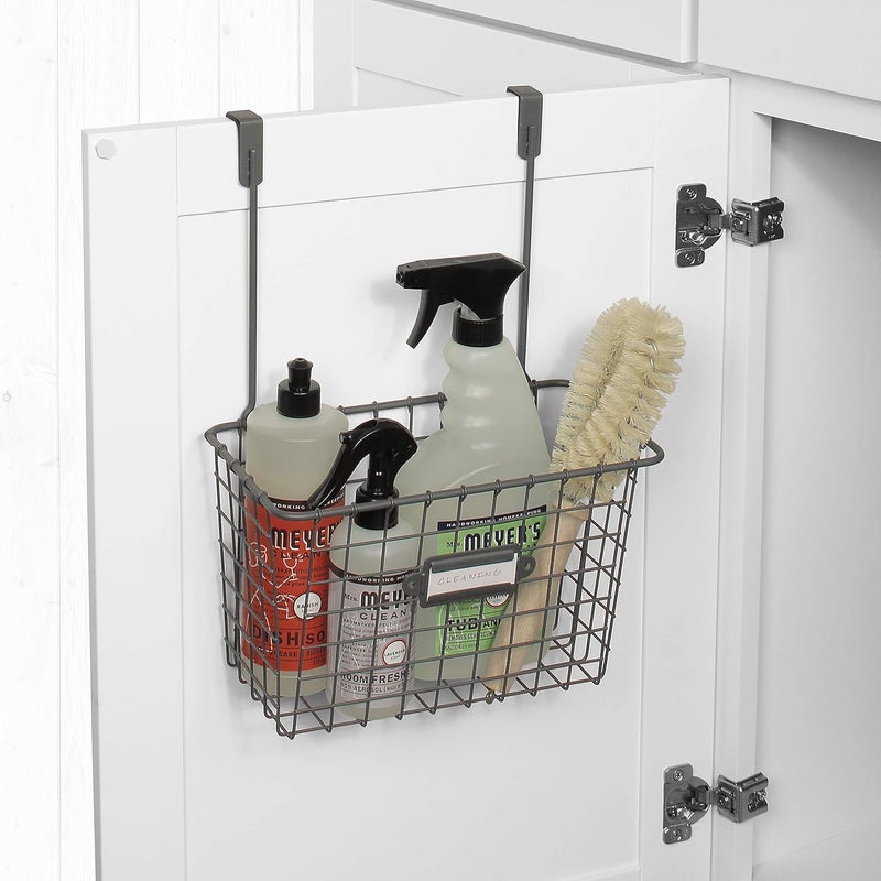 Spectrum Spectrum Diversified Vintage OvertheCabinet Basket Kitchen Cabinet Storage  Cleaning Supply Organization Under Sink Organizer for Bathroom  Laundry Room  - Image 5