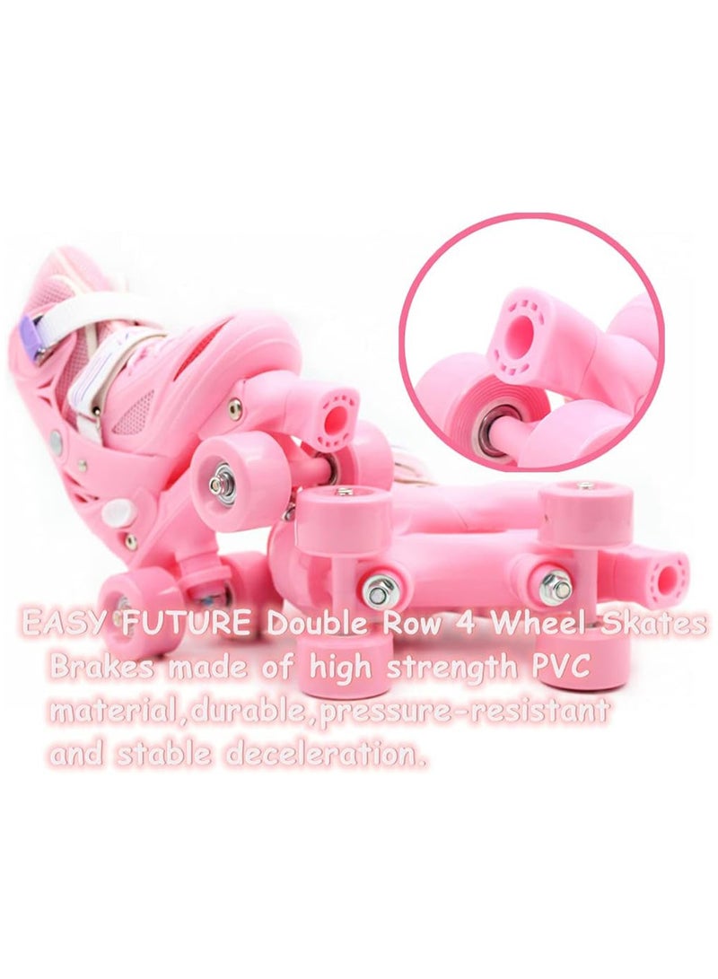 Generic Roller Skates Shoes with double rows 4 Wheels Adjustable Shoe Size AREA for Boys and Girls - Image 4