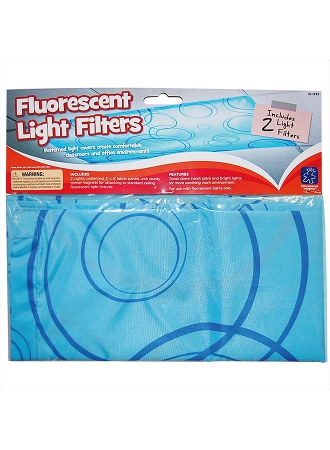 Educational Insights The Original Patterned Fluorescent Light Filters 2-Pack, Fluorescent Light Covers, Easy Install for Classroom, Office, Hospitals & Home, Teacher Classroom Decor - Image 1