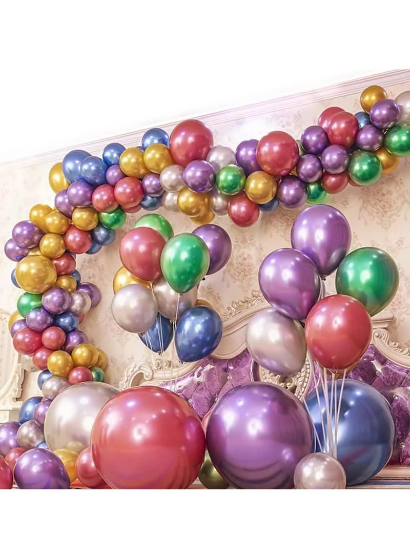 Bebiland 100 PCS Assorted Color Balloons, Multicolor Balloons for Party Decoration, Birthday, Wedding, Party Supplies (Multicolor) - Image 5