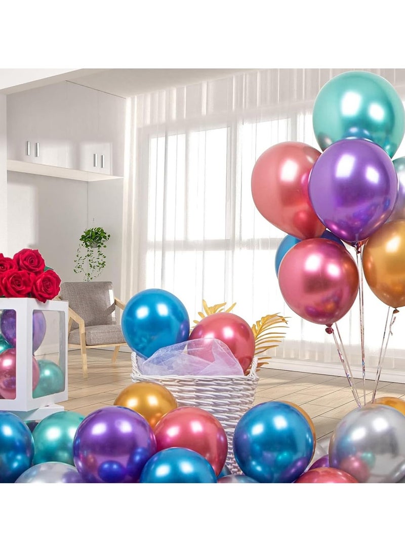 Bebiland 100 PCS Assorted Color Balloons, Multicolor Balloons for Party Decoration, Birthday, Wedding, Party Supplies (Multicolor) - Image 2