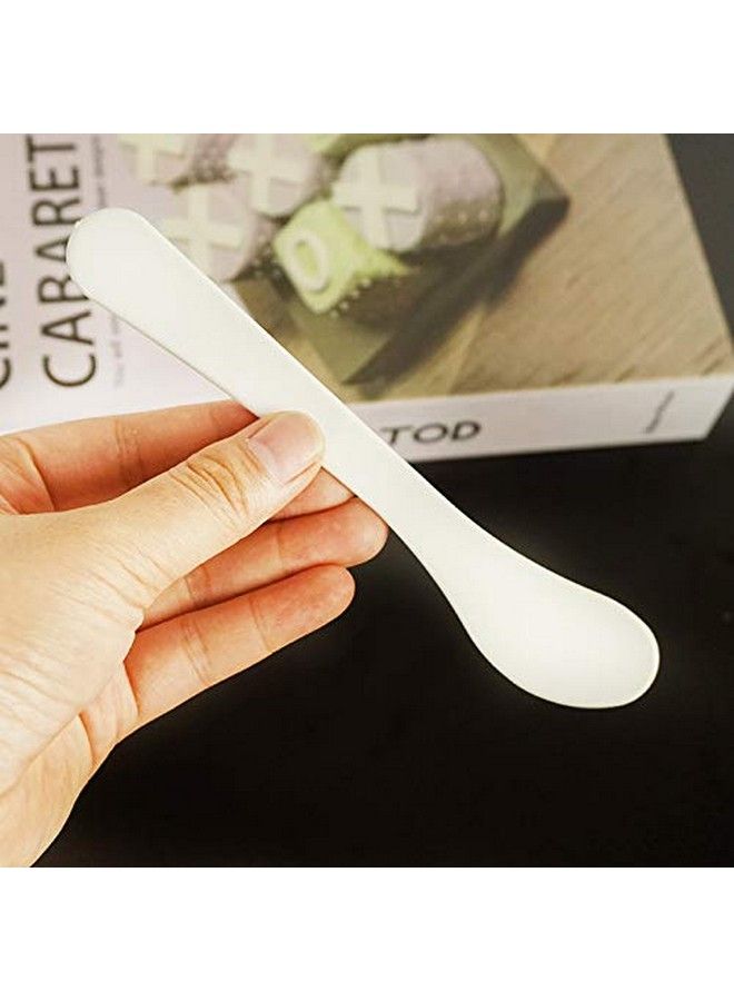 esowemsn 30Pcs White Plastic Cosmetic Mask Mixing Spoon Spatulas Facial Cream Shovels Mud Mask Scoops Skin Care Mask Brushes Applicator Diy Mask Tool Set - Image 3