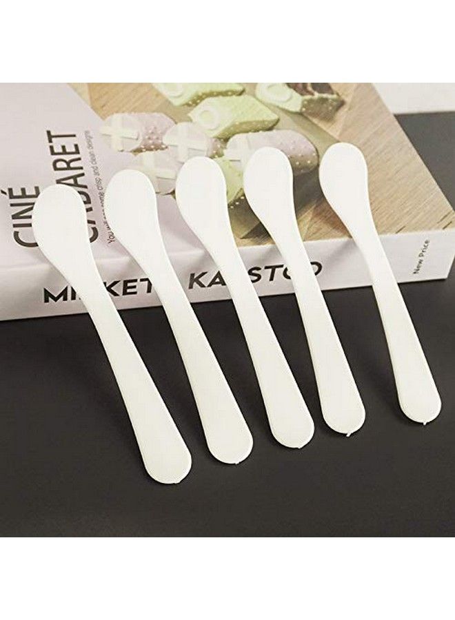 esowemsn 30Pcs White Plastic Cosmetic Mask Mixing Spoon Spatulas Facial Cream Shovels Mud Mask Scoops Skin Care Mask Brushes Applicator Diy Mask Tool Set - Image 5