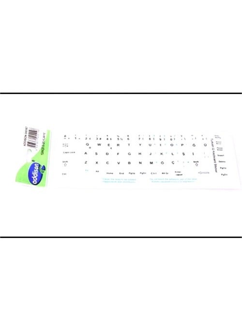 Addison 300167 Turkish F White Keyboard Sticker  - Image 2