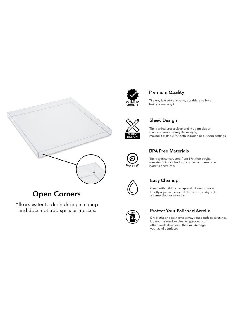 تي بي جي بي صينية أكريليك شفافة (12 × 12) - Image 3