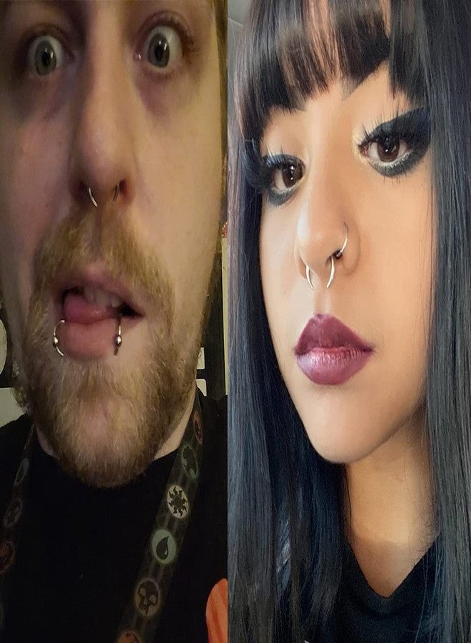 QWALIT حلقة أنف من الفولاذ الجراحي من كواليت، عيار 16 - مجوهرات أنف، مشبك، حلقات أنف للثقب 8 مم - Image 4