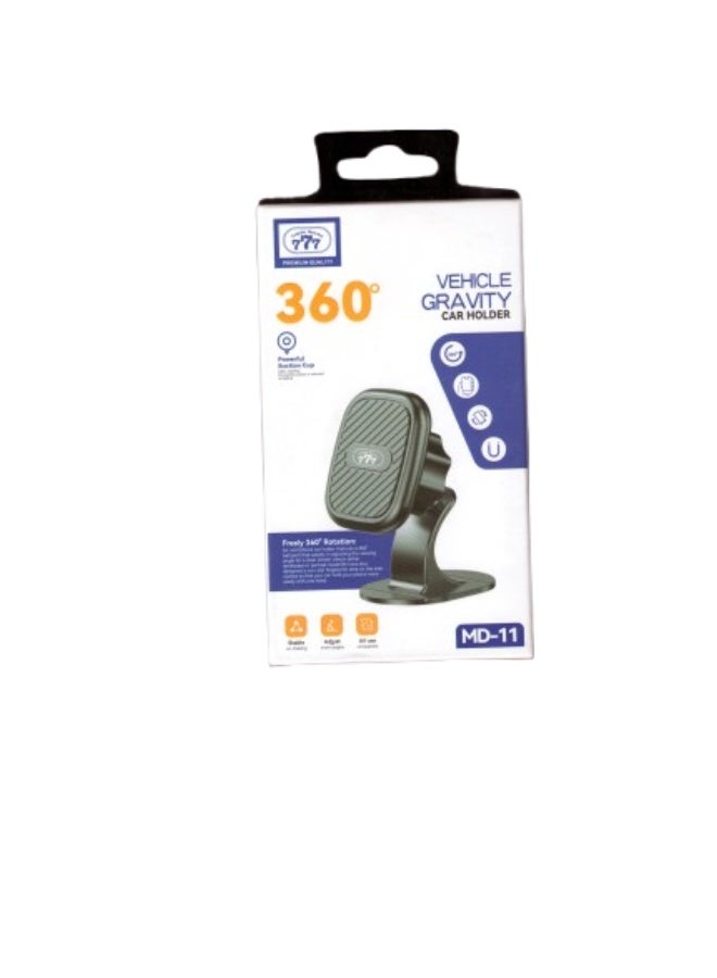 777 حامل هاتف مغناطيسي للسيارة "777" بتدوير 360 درجة، قاعدة تثبيت بالشفط، موديل MD-11 - Image 1