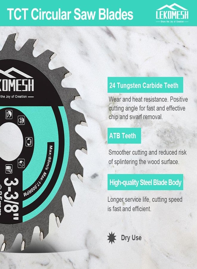 LEKOMESH TCT Circular Saw Blades - 5Pack 3" 24T TCT Cutting Disc, Wood, Plastic & Composite Materials - Image 5