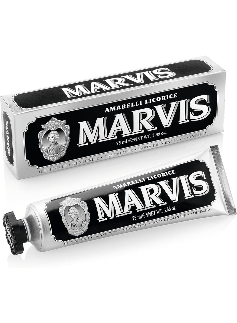 مارفيس (Marvis) – معجون أسنان "أماريلّي ليميتد" الأصلي بعرق السوس والنعناع – 75 مل (3.86 أونصة) - Image 1