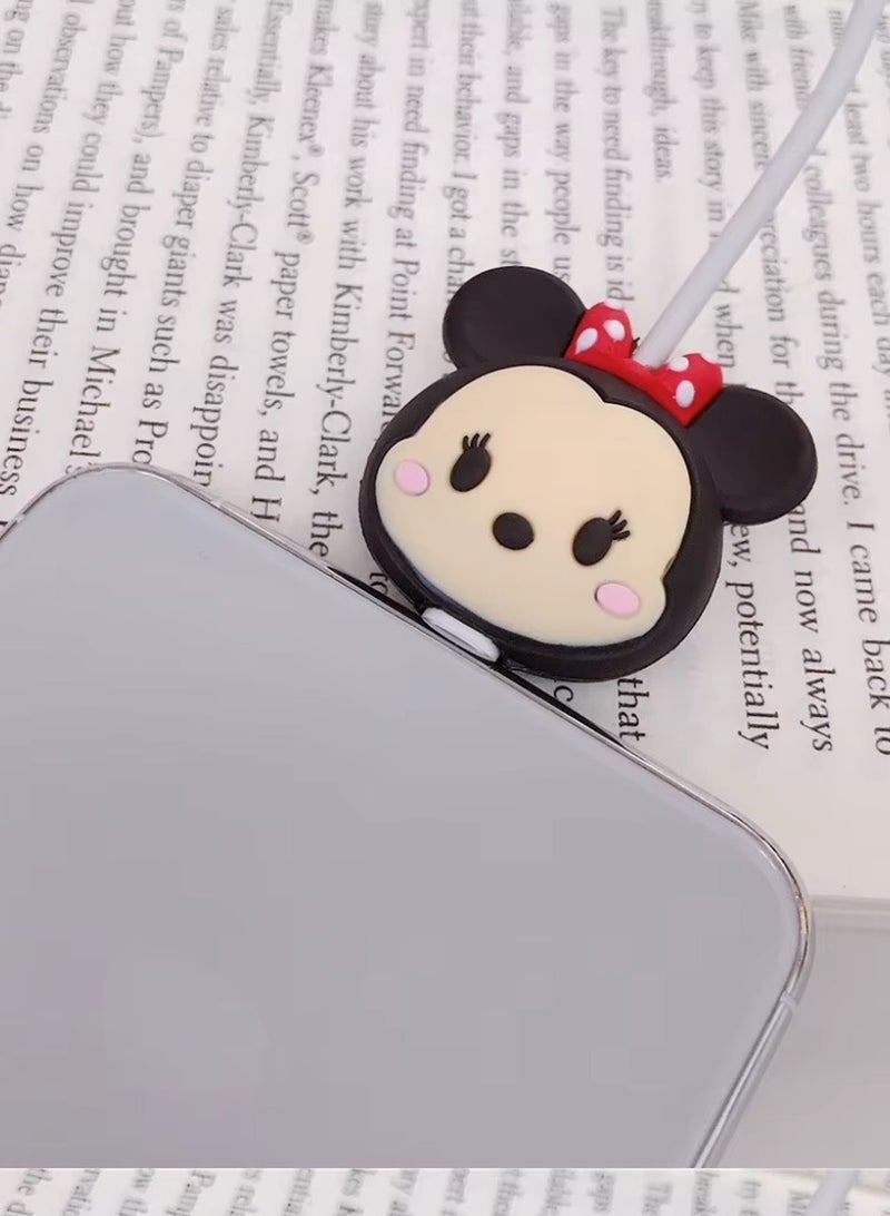 جيميناي حماية شاحن رقيق من سلسلة الرسوم المتحركة ثلاثية الأبعاد متوافقة مع iPhone غلاف حماية كابل الشحن السريع 18W 20W واقي كابل البيانات - Image 3