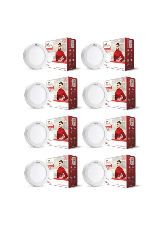 Murphy 5W CBL Round Surface Down Light (Pack of 8, Cool White) - Image 1