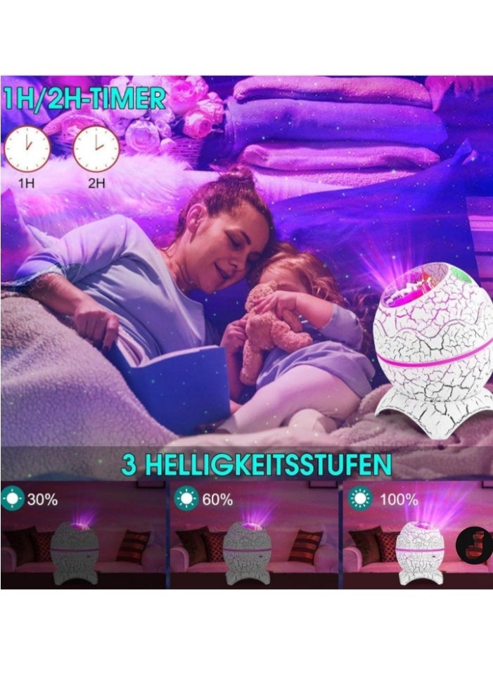 JAJEEK "Galaxy Starry Sky Projector with Bluetooth Speaker & White Noise – LED Planetarium Projector with Remote Control" - Image 1