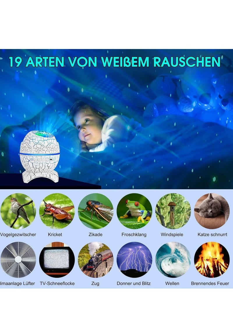 JAJEEK "Galaxy Starry Sky Projector with Bluetooth Speaker & White Noise – LED Planetarium Projector with Remote Control" - Image 5