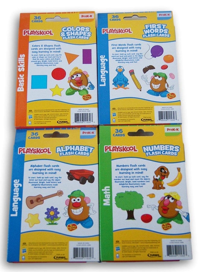 Leap Year Publishing Playskool Early Educational Potato Head Themed Pre-K Flash Card Set - Numbers, Alphabet, First Words, and Colors & Shapes - Image 2