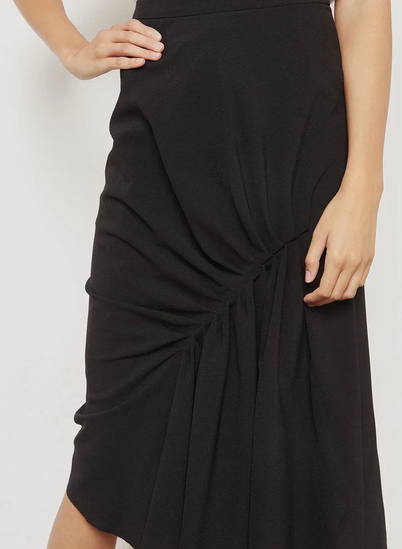 TOPSHOP Asymmetric Ruched Skirt
