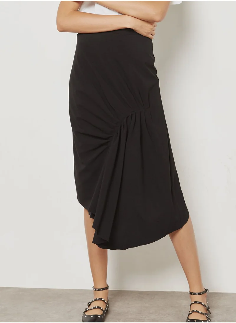 TOPSHOP Asymmetric Ruched Skirt