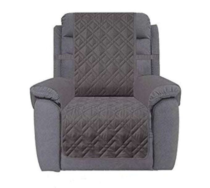 WATERPROOF NONSLIP RECLINER COVER STAY IN PLACE DOG CHAIR COVER FURNITURE PROTECTOR IDEAL RECLINER SLIPCOVERS FOR PETS AND KIDS 30 DARK GREY