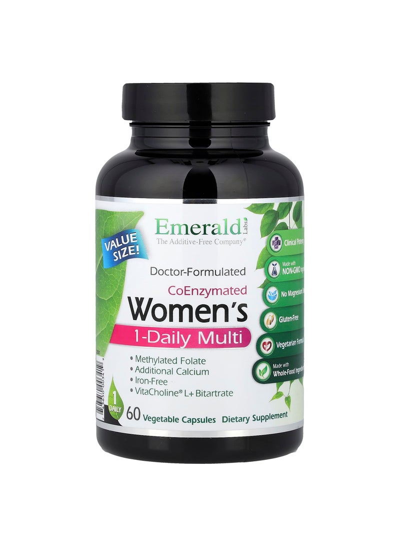 Emerald Laboratories CoEnzymated Women's 1-Daily Multi, 60 Vegetable Caps