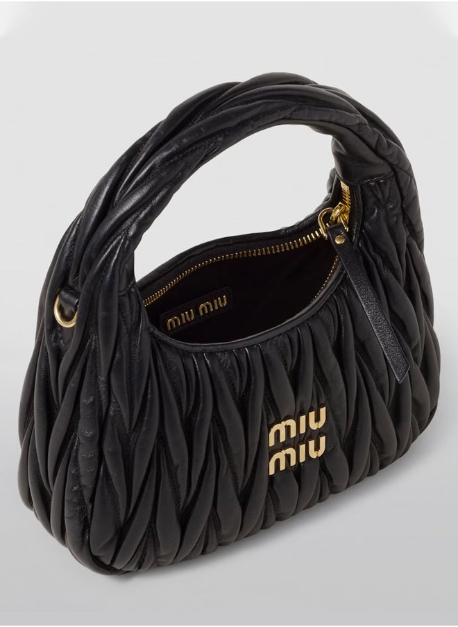 MIU - Wander nappa leather hobo Shoulder Bag - Image 1