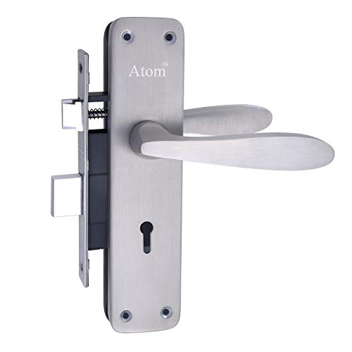 Atom Heavy Duty Mortise Door Lock for Bedroom, Living Room, Main Door, Silver Satin Finish | 3 Keys | 6 Lever Double Stage Lockset for House Hotel Office(805KY) - Image 2