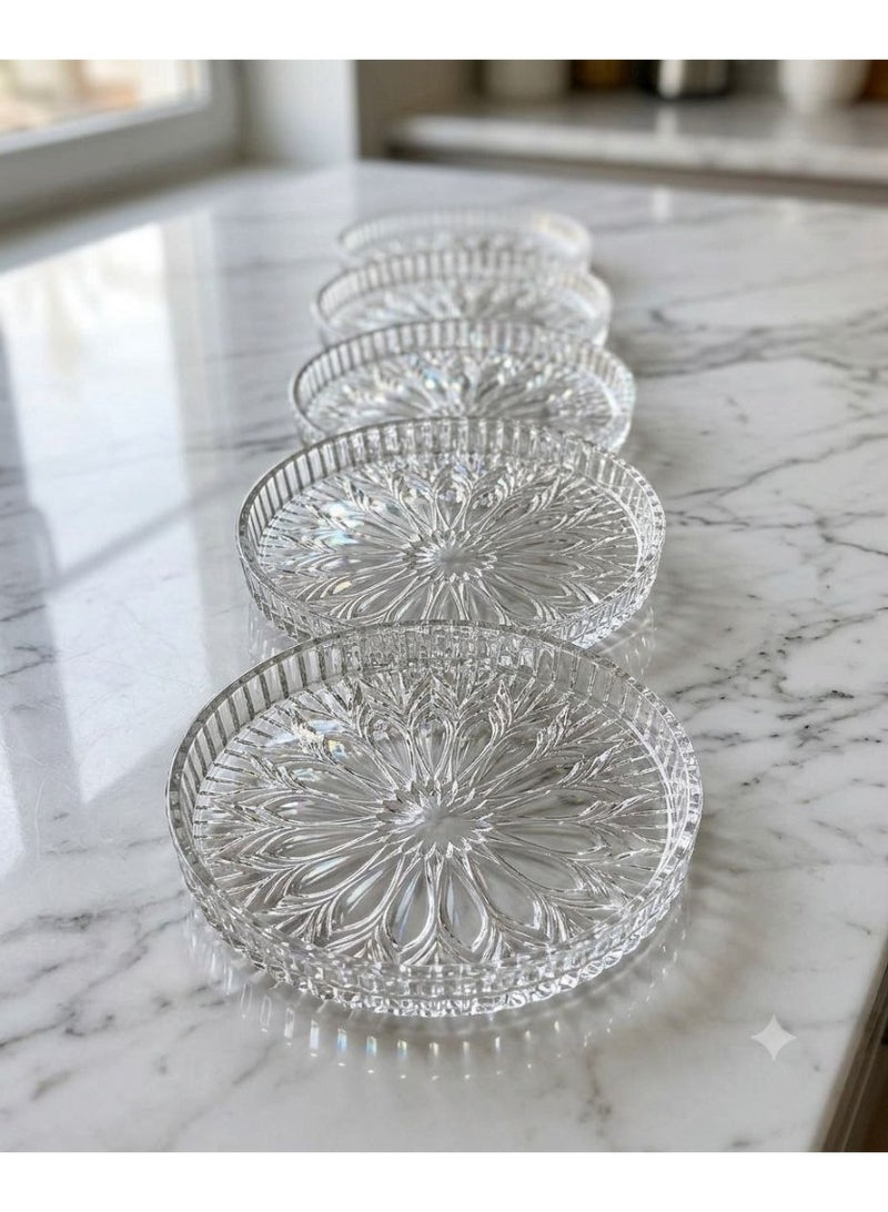 Kandil Glass This set of 6 serving dishes for desserts, appetizers, and snacks adds a beautiful touch to your home. - Image 3