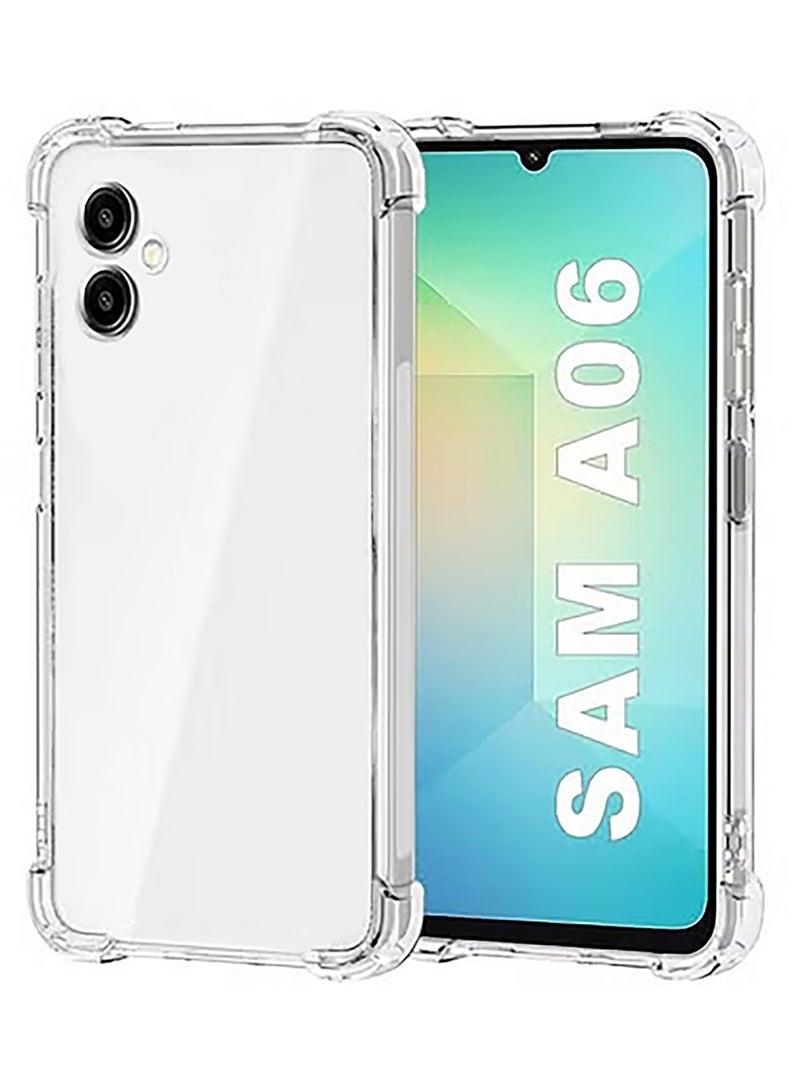 Case for Samsung Galaxy A06 Clear TPU Four Corners Grade Protection Cover Transparent Soft Silicone - Image 1