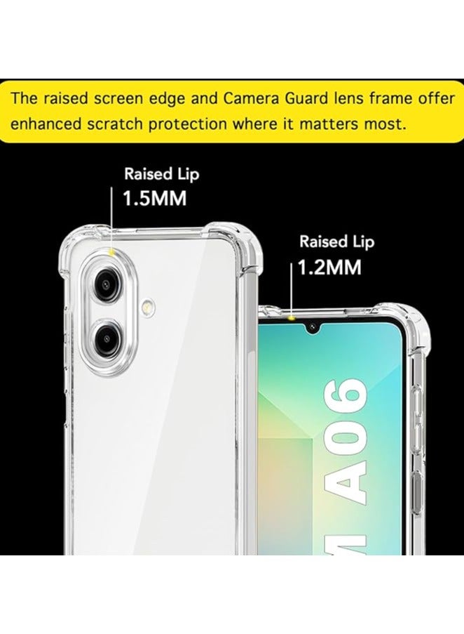 QIRG Case for Samsung Galaxy A06 Clear TPU Four Corners Grade Protection Cover Transparent Soft Silicone - Image 3