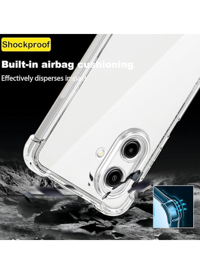 QIRG Case for Samsung Galaxy A06 Clear TPU Four Corners Grade Protection Cover Transparent Soft Silicone - Image 2
