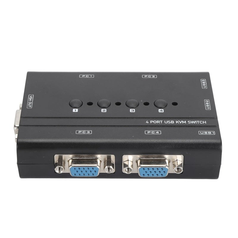 4 Port USB VGA KVM Switch For Sharing Display And 3 USB Devices Easy Switching No Software - Image 2