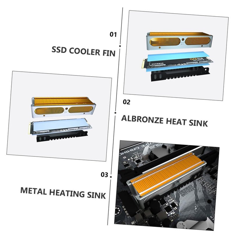 Dual Sided SSD Cooler with Heat Sink and Efficient Dissipation Pads for Desktop PC - Image 5
