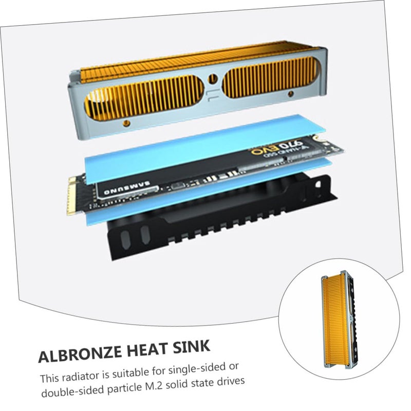 Dual Sided SSD Cooler with Heat Sink and Efficient Dissipation Pads for Desktop PC - Image 3