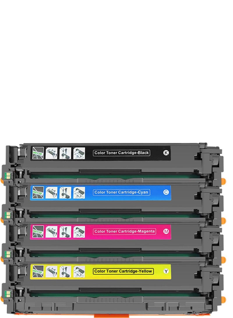 روكسي مجموعة خراطيش حبر ليزر متوافقة 130A من ROXY – أسود، أزرق، وردي، أصفر – بديل لطابعات ليزر M176 / M177 - Image 2