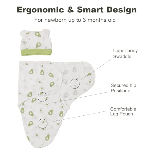 ATONGQI 3-Pack Organic Baby Swaddle Sleep Sacks - Newborn Swaddle Sack - Baby Swaddles Blanket Wrap (Naturally) - Image 4
