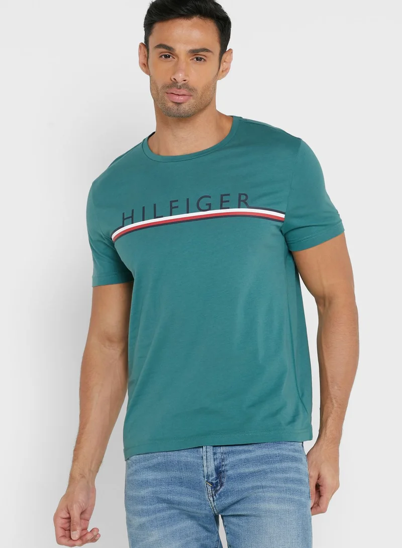 TOMMY HILFIGER Striped Crew Neck T-Shirt