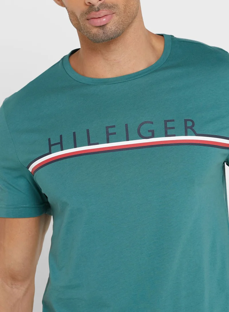 TOMMY HILFIGER Striped Crew Neck T-Shirt