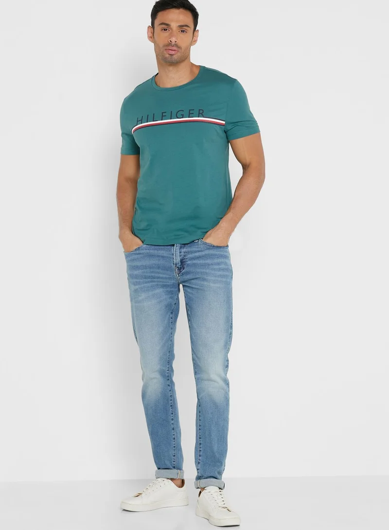 TOMMY HILFIGER Striped Crew Neck T-Shirt