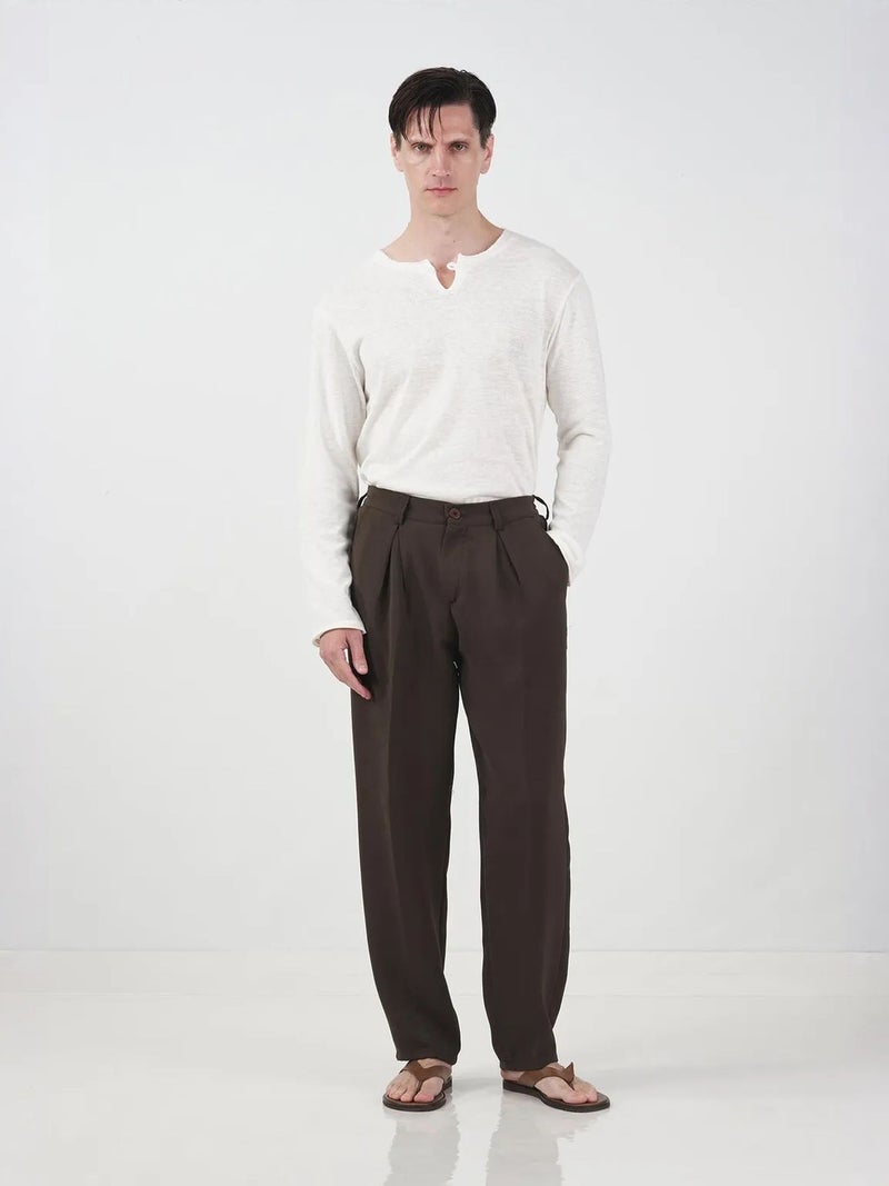 GIESTO Straight Leg Pleated Trousers - Image 2