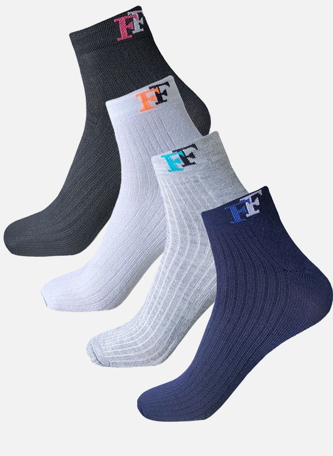FIMS Pack Of 4 Striped Ankle-Length Sports Socks - Image 1
