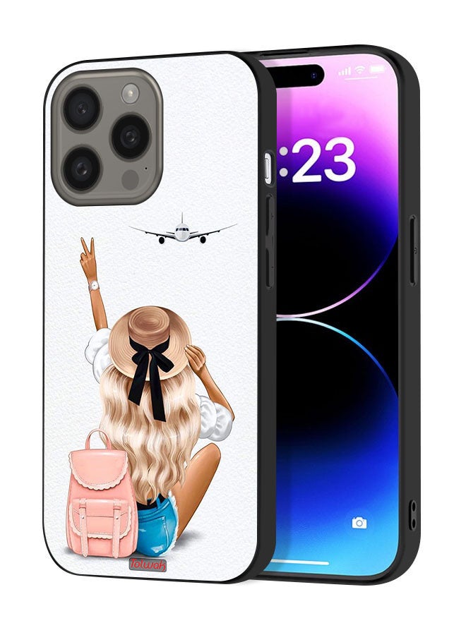 Tolwak Apple iPhone 15 Pro Protective Case Cover Girl Love Travel - Image 1