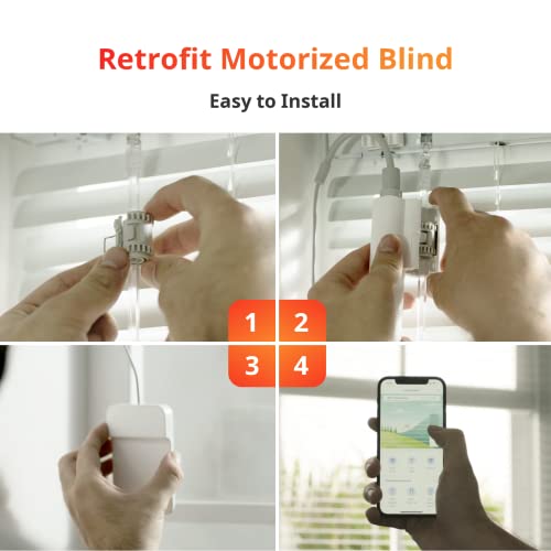 SwitchBot Blind Tilt Motorized Blinds - Smart Electric Blinds, Automatic Blind Opener and Closer, Solar Powered, Light Sensing Control, Add Hub Mini to Make it Compatible with Alexa & Google Home - Image 3