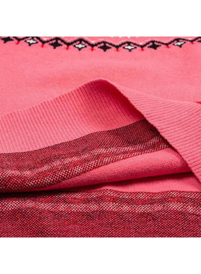 Beopjesk Heart Sweater for Women Winter Cute Long Sleeve Valentine's Day Knitted Pullover Jumper Tops (US, Alpha, Small, Regular, Regular, Pink) - Image 5
