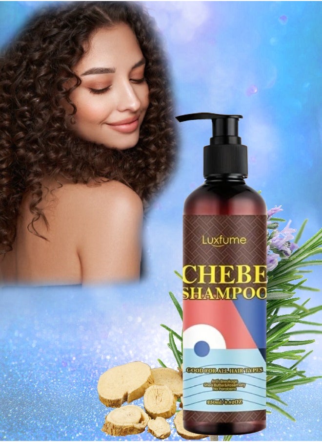 Luxfume 250ml Chebe Shampoo for Hair Growth Chebe Shampoo with Shea Butter Anti Dandruff Shampoo with Chebe Powder Hair Growth Moisturizing and Hair Thickening Chebe Shampoo Deep Conditioning  - Image 1